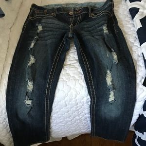 Distressed jeans